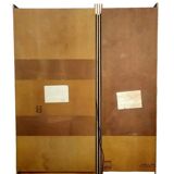 Scandinavian furniture in two modules in stained ash and chromed metal circa 1960