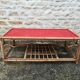Rattan and bamboo coffee table