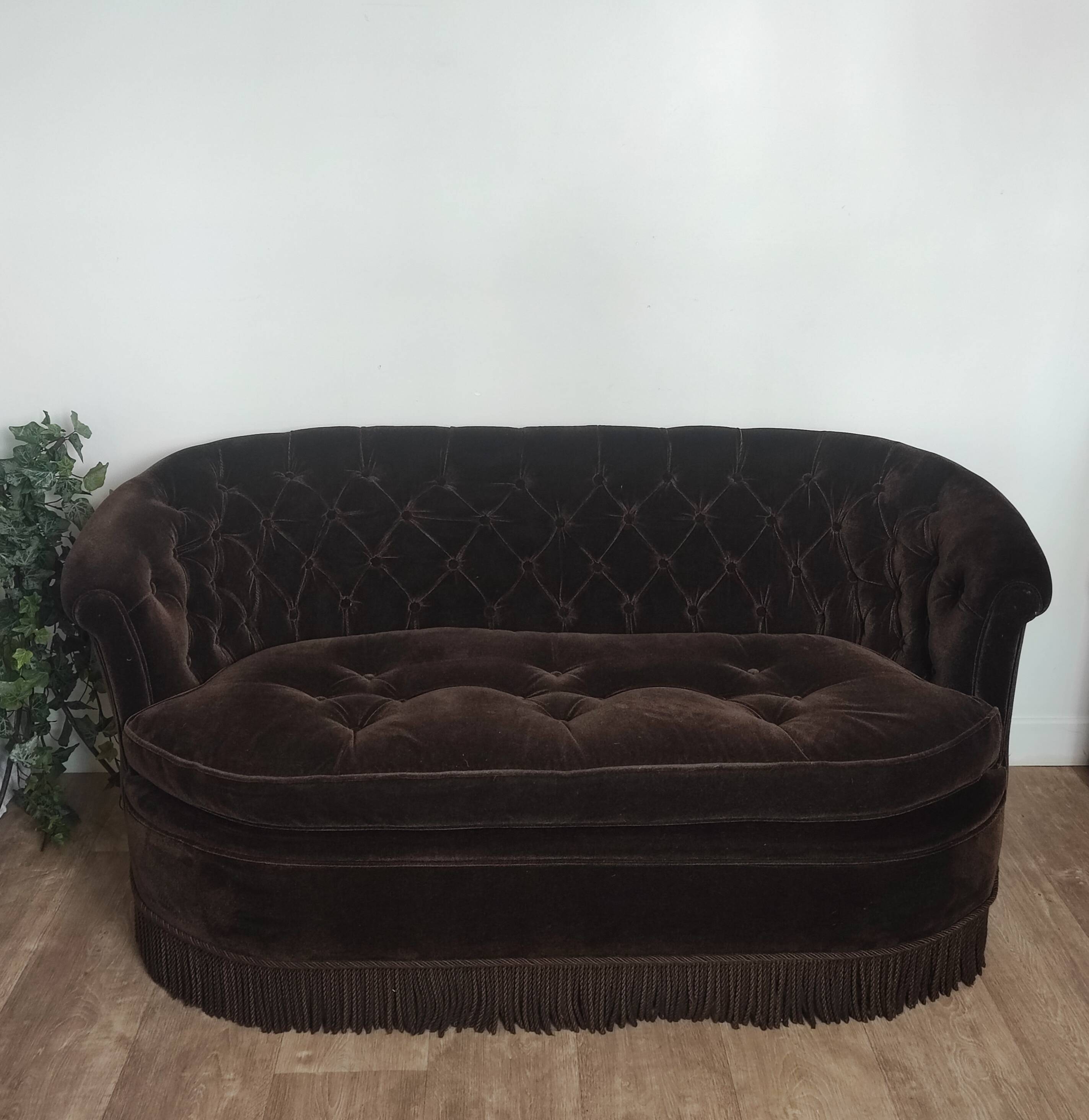 Velvet toad sofa