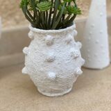 Lot de 3 vases vintage blancs