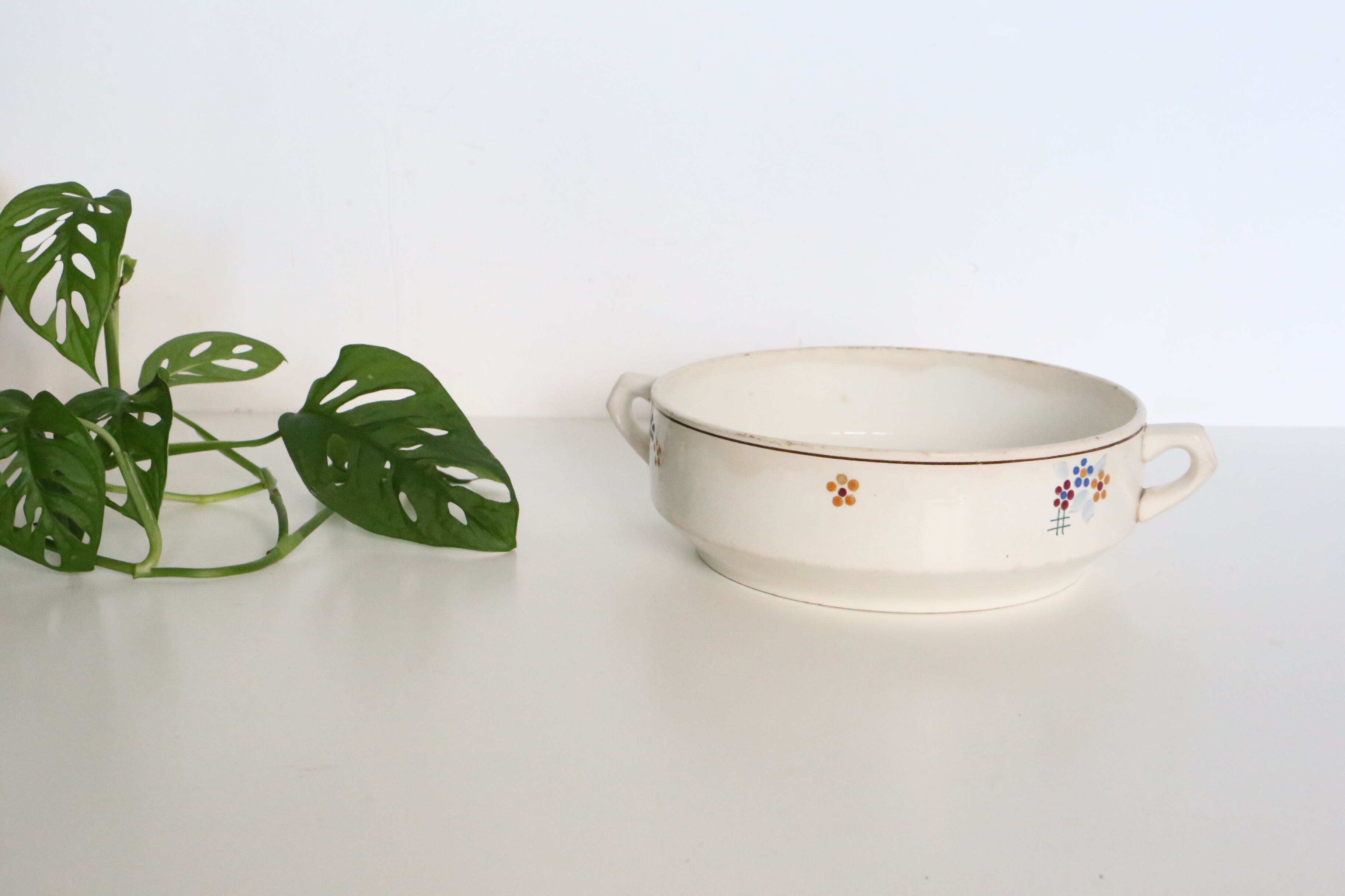 Ceramic salad, Sarreguemines, French Manufacture
