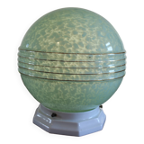 Globe en opaline mouchetée de Clichy, Art Déco