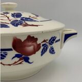 Antique French earthenware soup tureen K & G Lunéville, "Chantal" model
