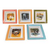 Série 5 vide poche villeroy & boch  relais château 2000 porcelaine vintage