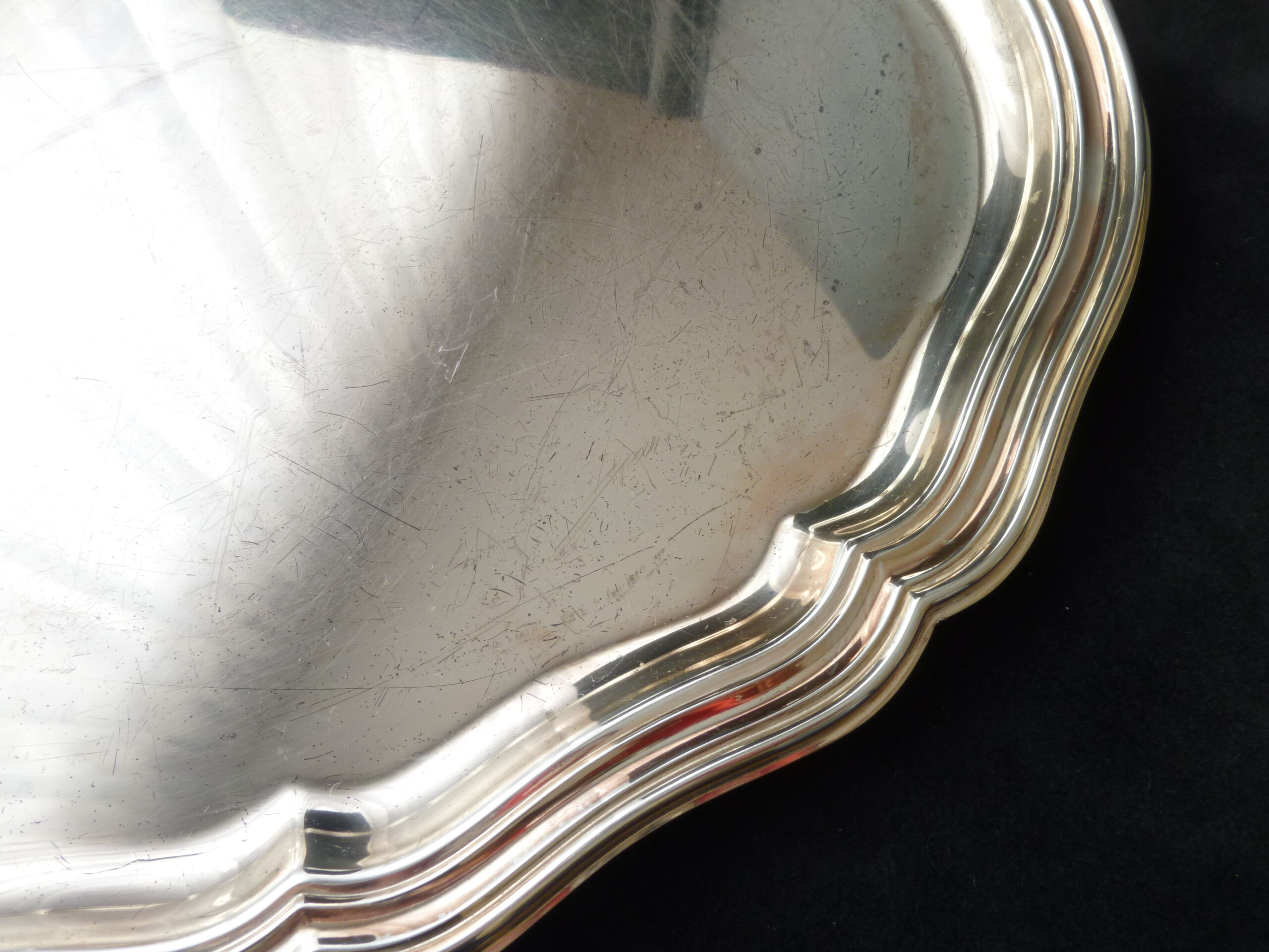 Service tray or stainless steel plate 47 x 33.5 cm