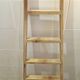 Vintage pine towel rack shelf ladder