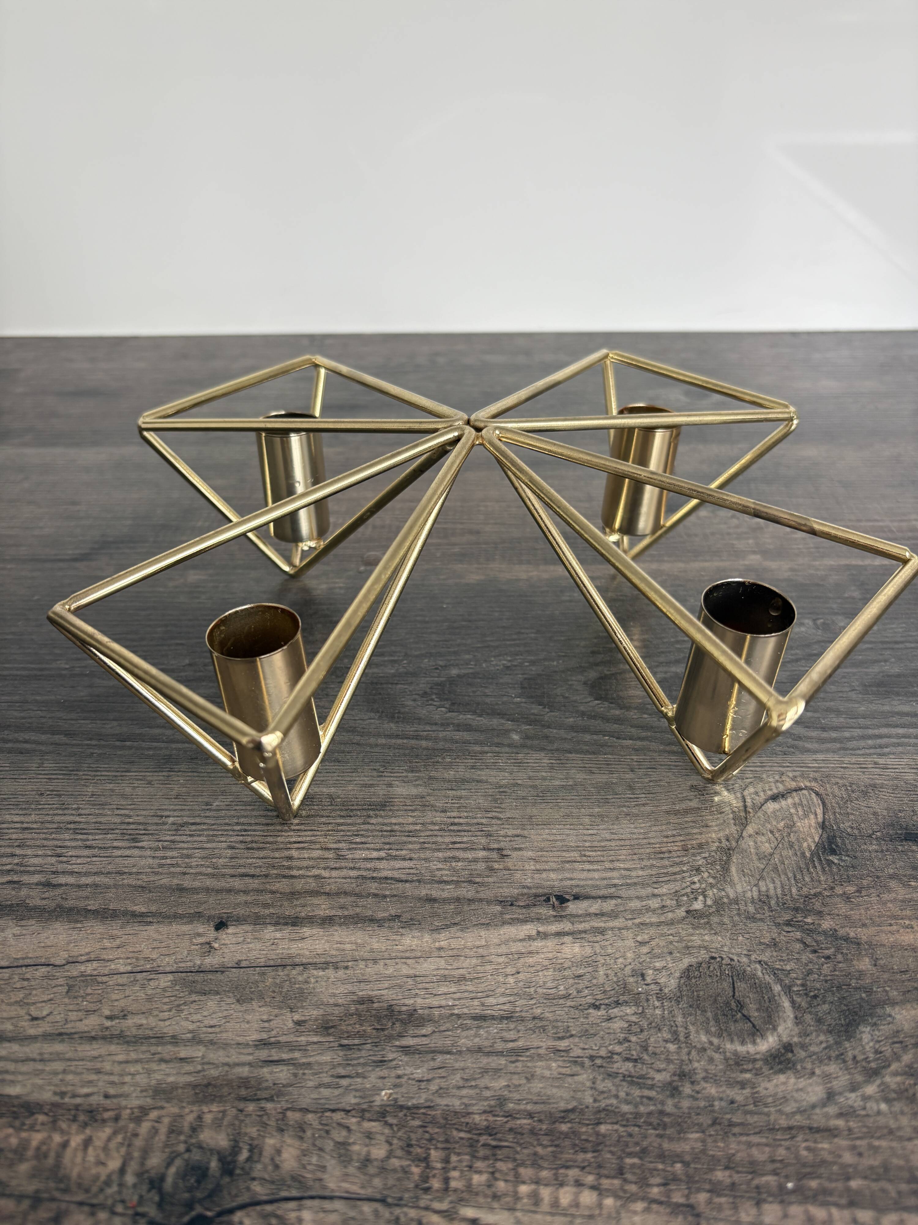 Scandinavian vintage design gold candelabra