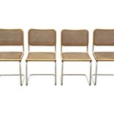 Set of 4 Cesca b32 model chairs in by Marcel Breuer Design