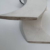 white vase Sculptural Wave -Ceramic - Roberto Rigon - Italy - 1960-70