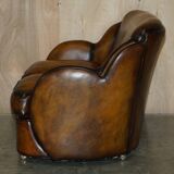 Art Deco canapés by Harry & Lou Epstein, hand-dyed leather.