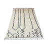 Berber white & black wool carpet 160x255cm