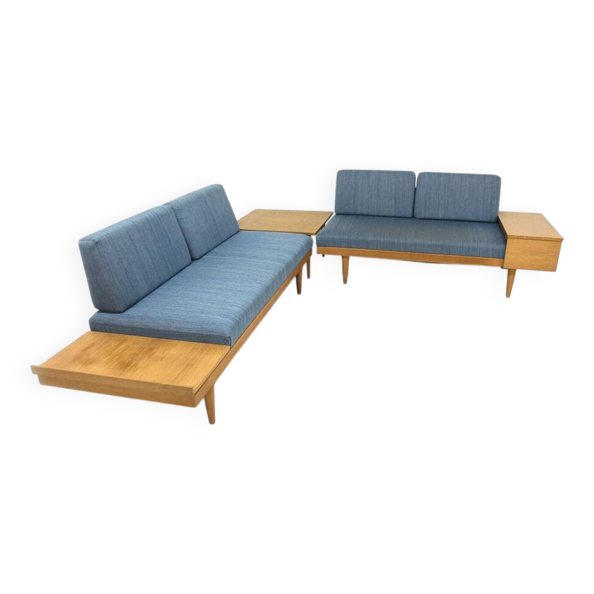 Set de 2 méridiennes "Svane", Ingmar Relling, Ekornes, Norvège, 1960