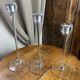 Set of three glass candle holders, Blomster, 1990