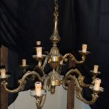 Bronze chandelier "framon" with 9 lights.