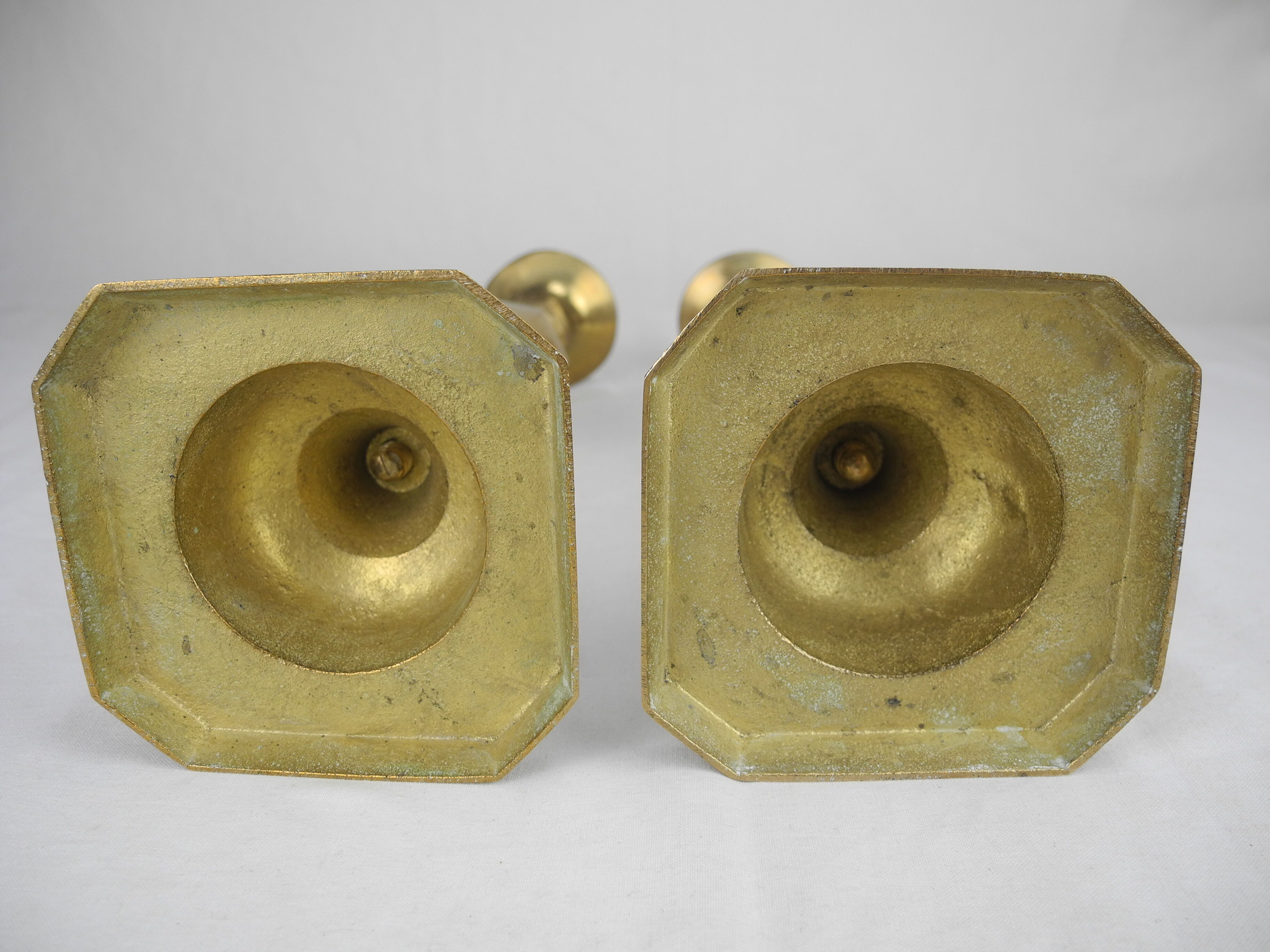 Pair candlesticks brass