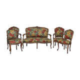 Rococo lounge in Walnut style Louis XV