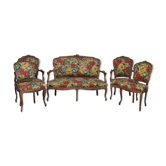 Salon rocaille en noyer style Louis XV