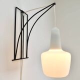 Modernist wall light with metal and glass wire