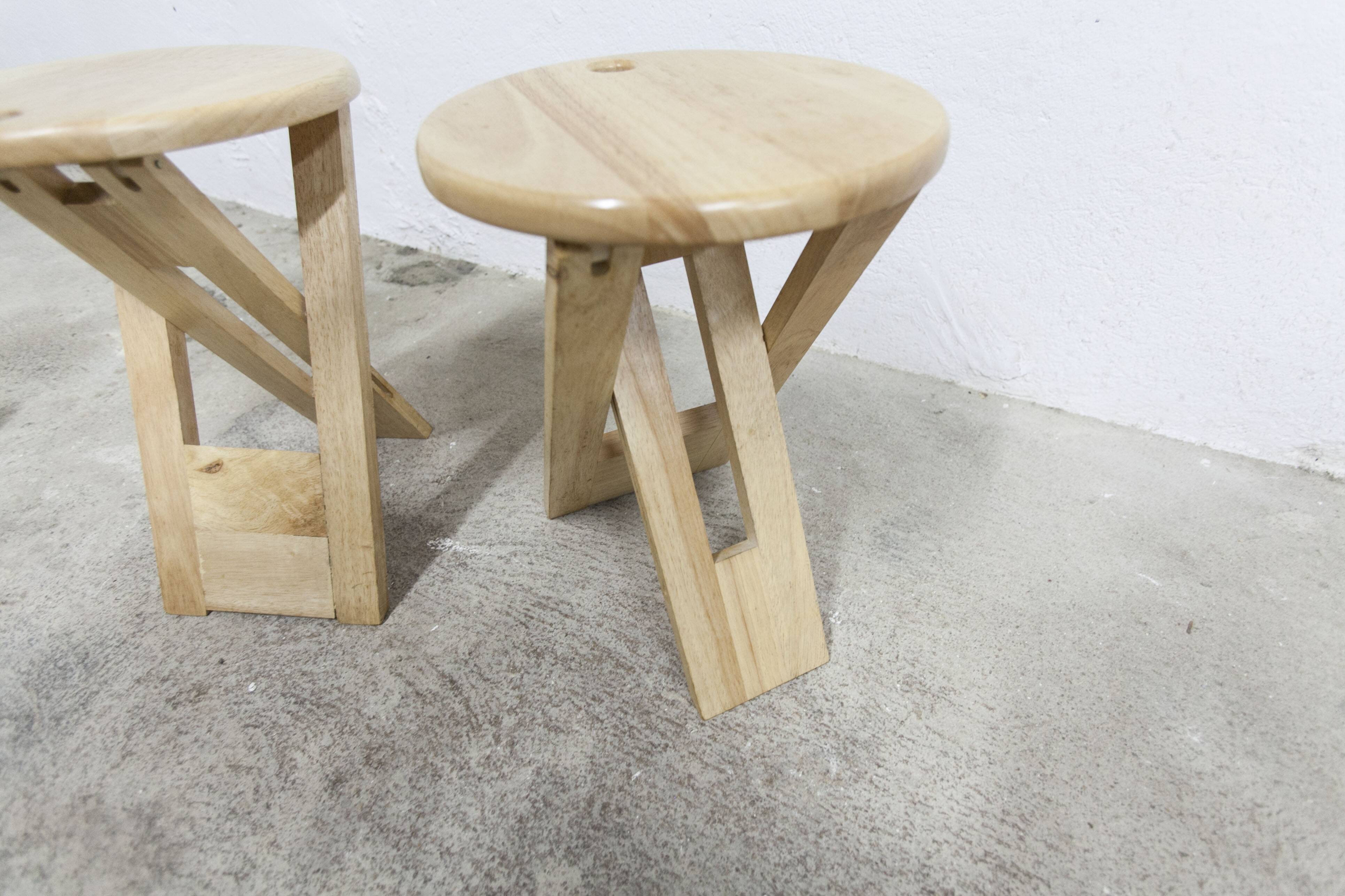 Pair of folding stools designed by Adrian Reed made in the years