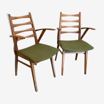 Pair of vintage chairs 1960's Scandinavian style
