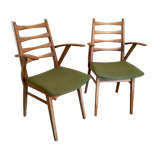 Pair of vintage chairs 1960's Scandinavian style