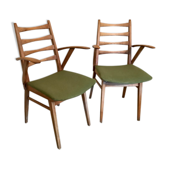 Pair of vintage chairs 1960's Scandinavian style