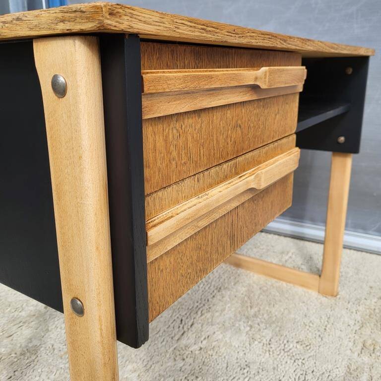Scandinavian desk 1960s black pangaré