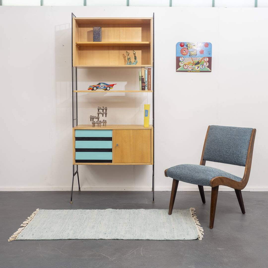 Etagère avec caisson de rangement, années 60