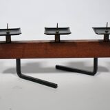 Teak Candle Holder Mid Century 1950s