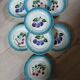8 antique earthenware dessert plates