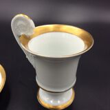 Cup and saucer empire porcelain woman's head on the golden net socket xixè b