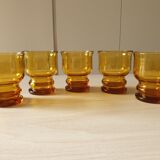 Set of 5 vintage glasses