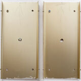 Pair of gold-plated aluminum wall lights by Jules Wabbes - 2 pairs available (1)