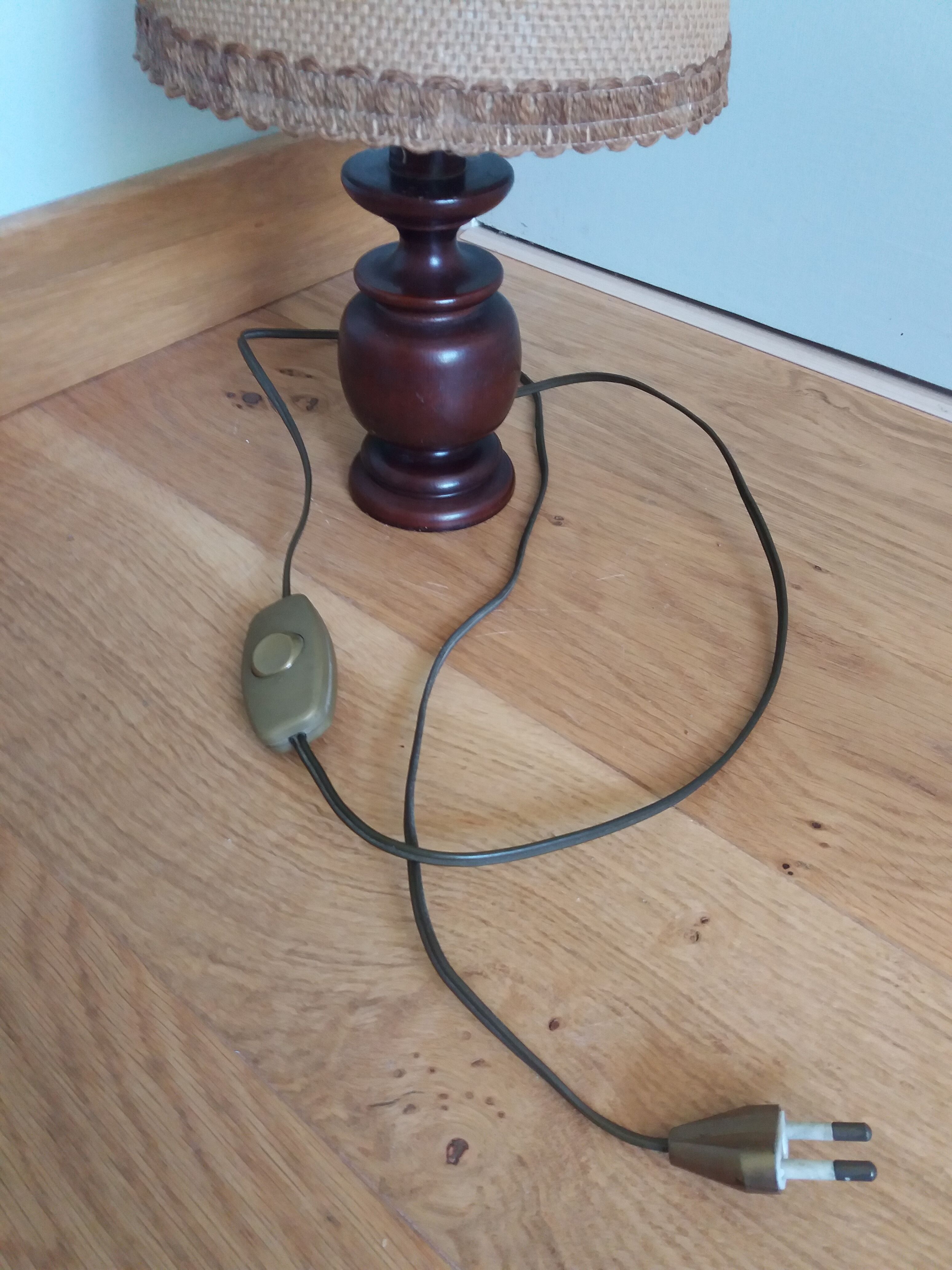 Bedside lamp turned wood