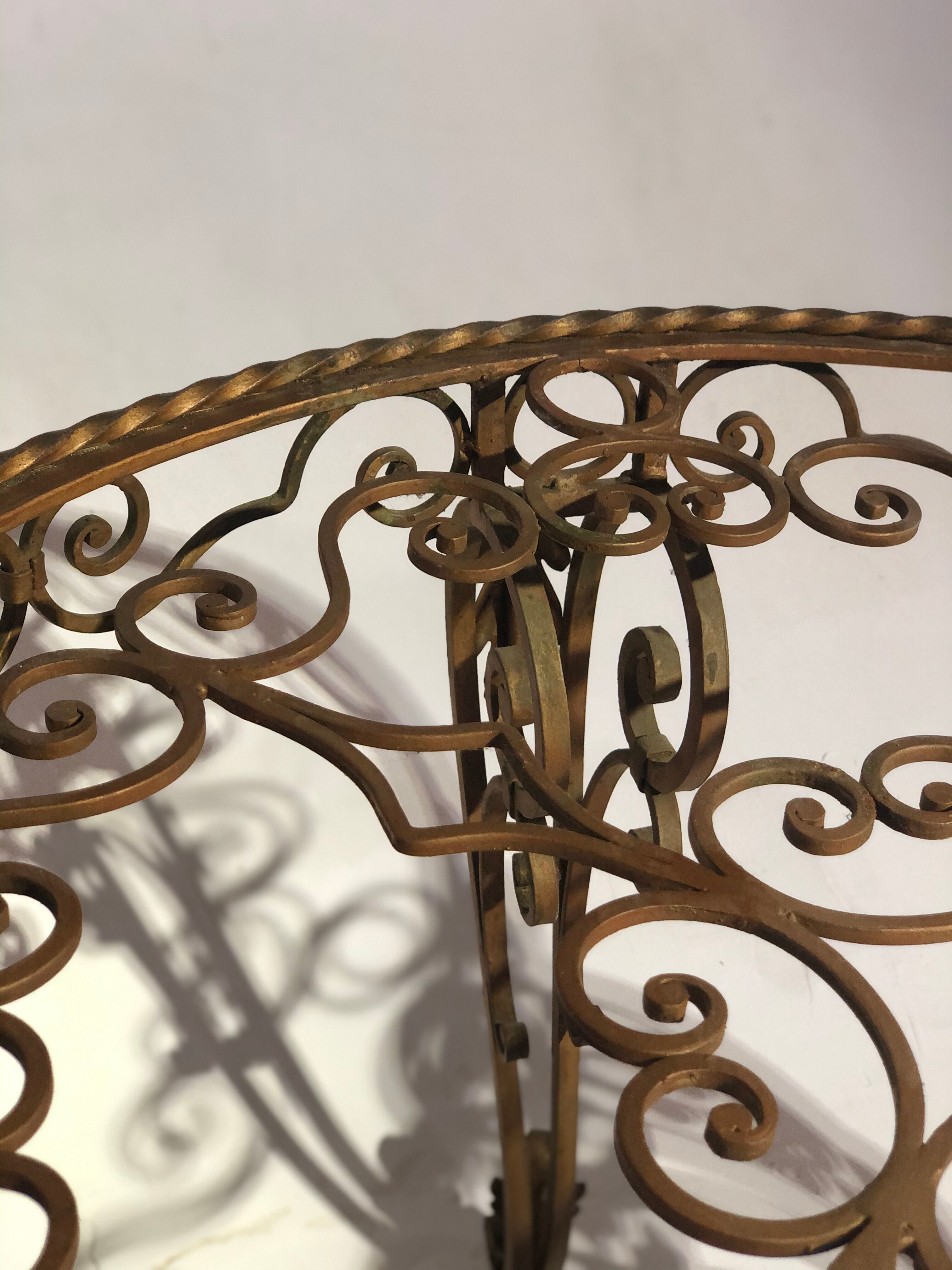 Vintage wrought iron coffee table -1940