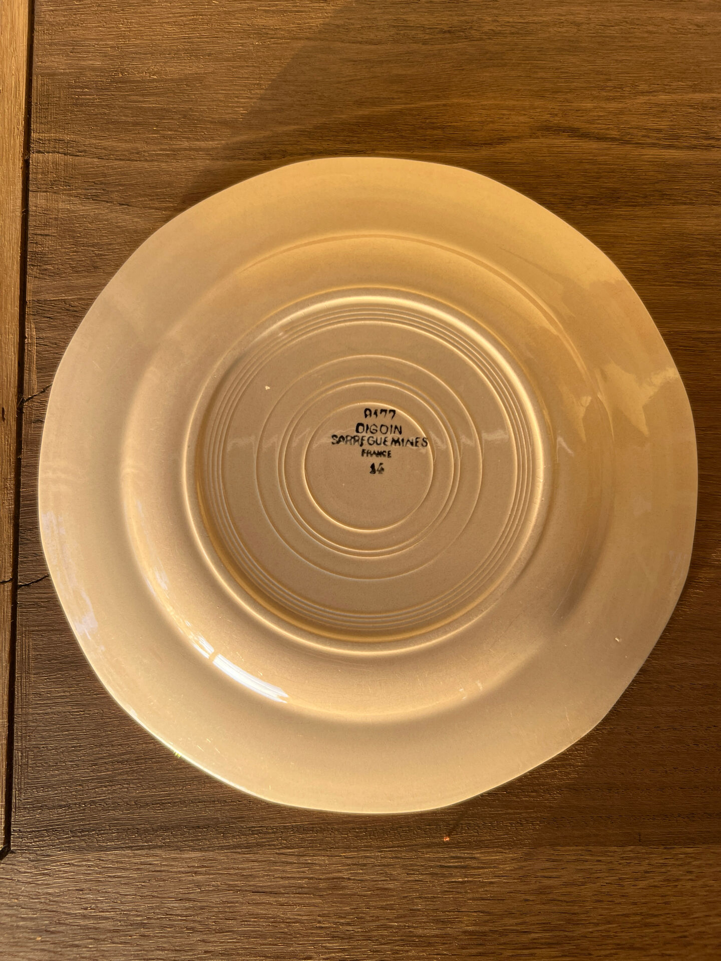 Assiette Digoin Sarraguemines - modèle 9177