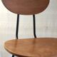 Pair of designer metal and wood chairs - 1950s