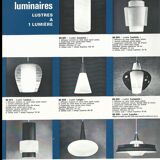 Vintage suspension light in opaline by Louis Kalff for Philips from 1968.
