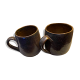 Sets of signed glazed stoneware mugs