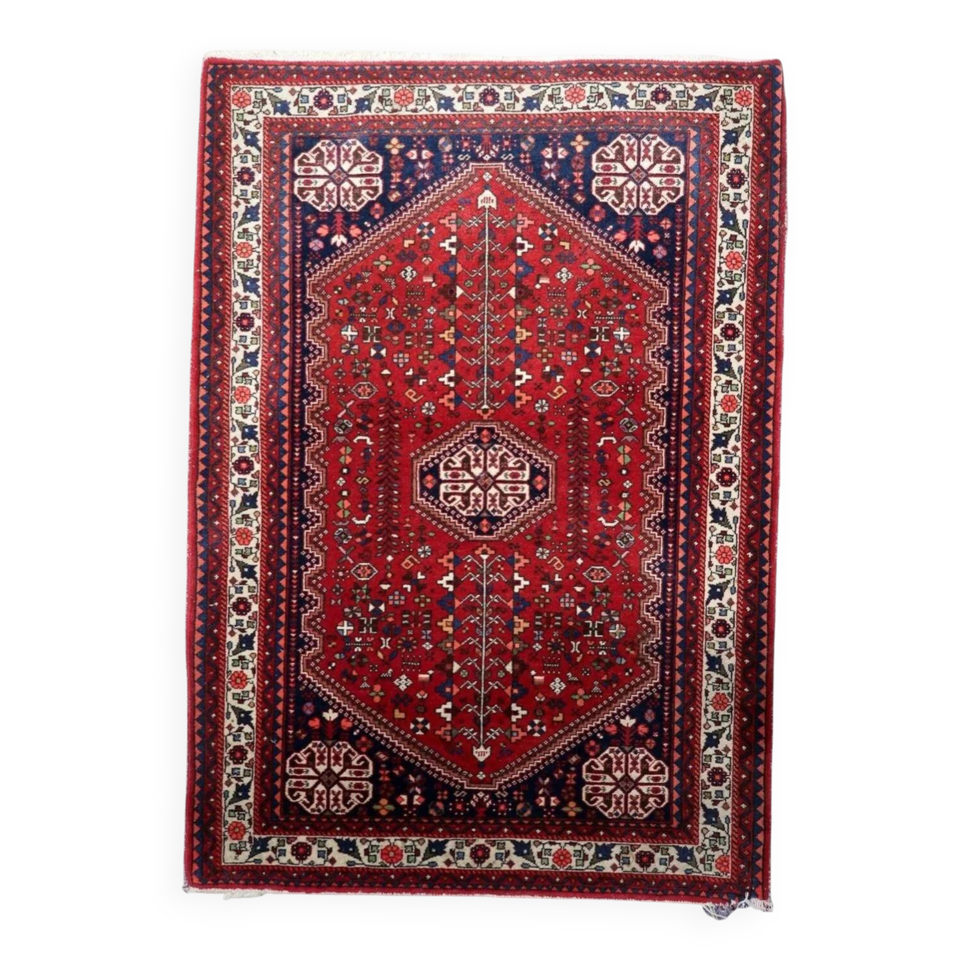 Antique Persian Qashqai rug 106cm x 152cm 1920s - 1C1242