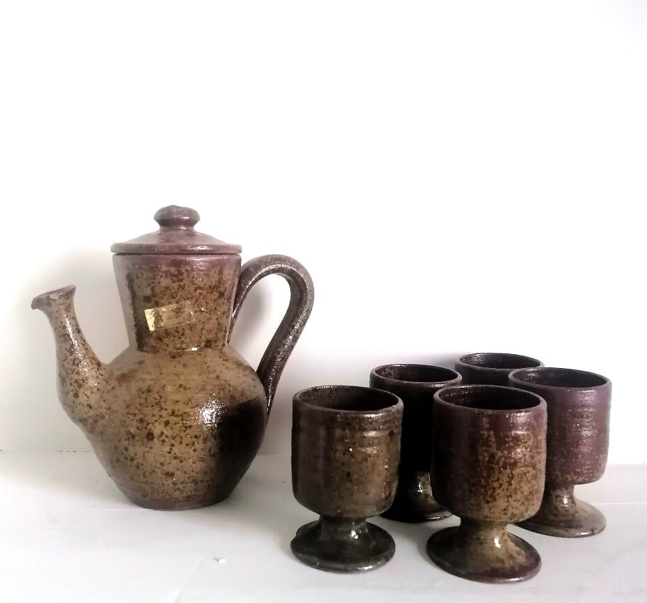 Stoneware service La borne by Guy baudat