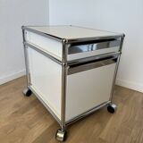 USM Haller rolling cabinet in Pure White