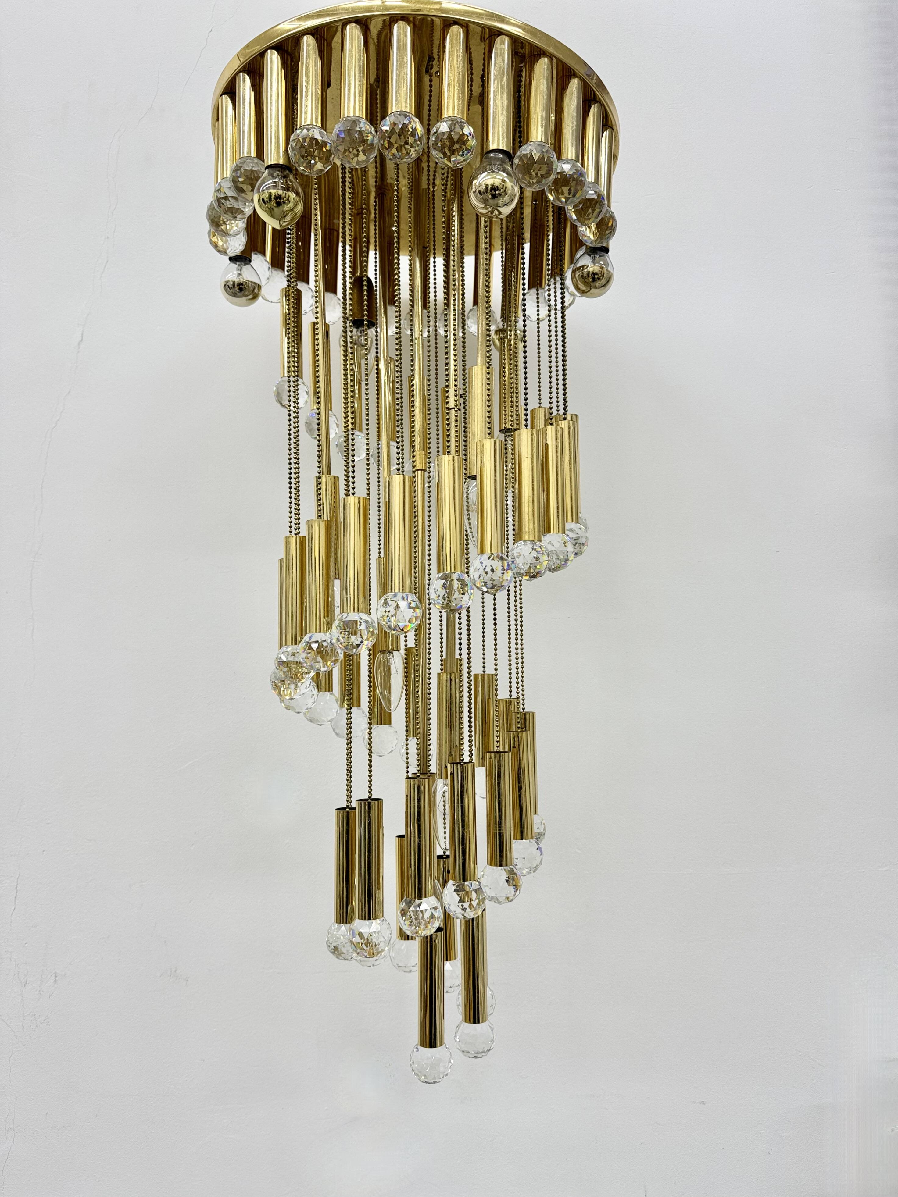 Mid-century design hanging lamp by Ernst Palme , Germany , 1970s