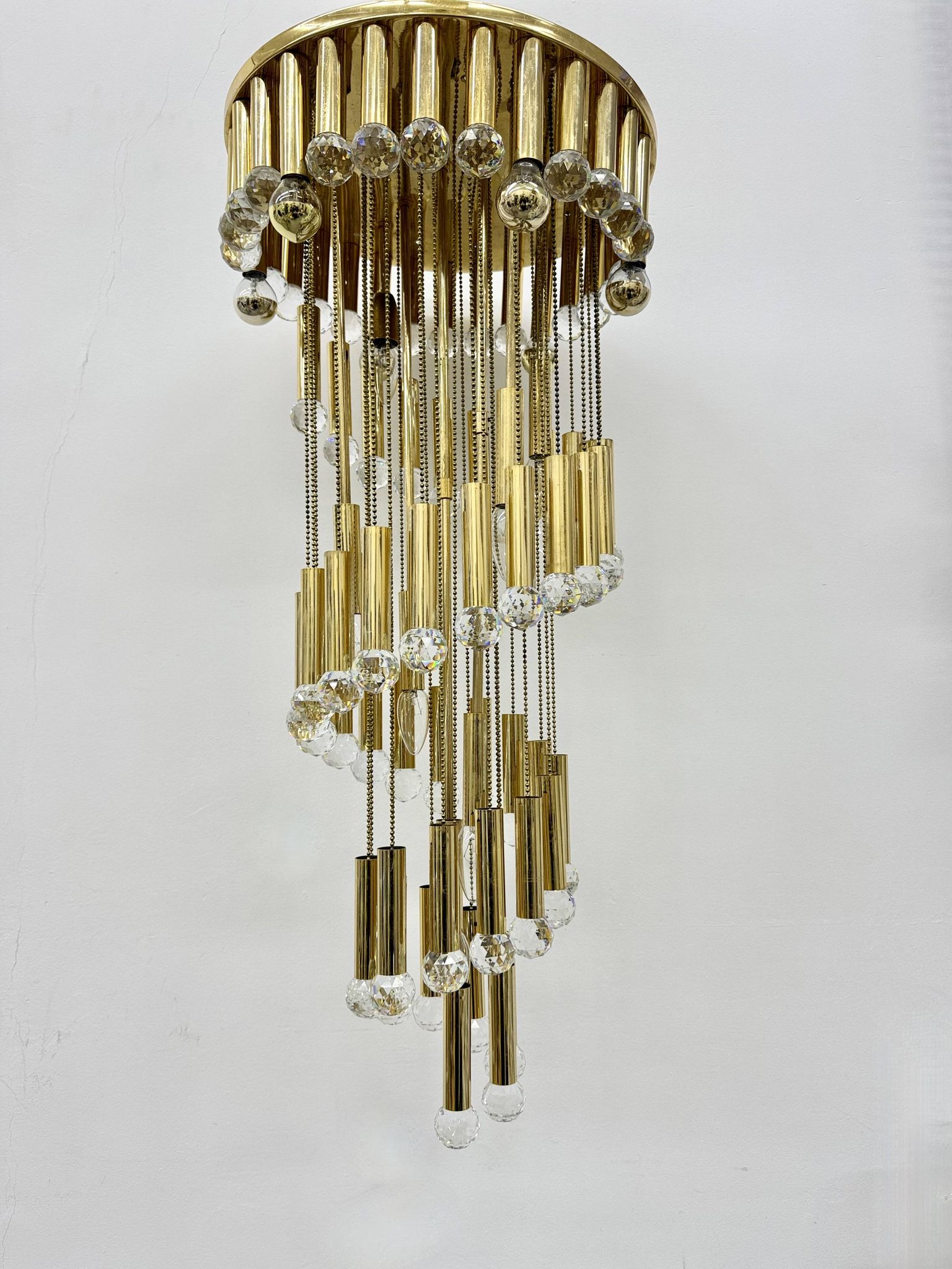 Mid-century design hanging lamp by Ernst Palme , Germany , 1970s