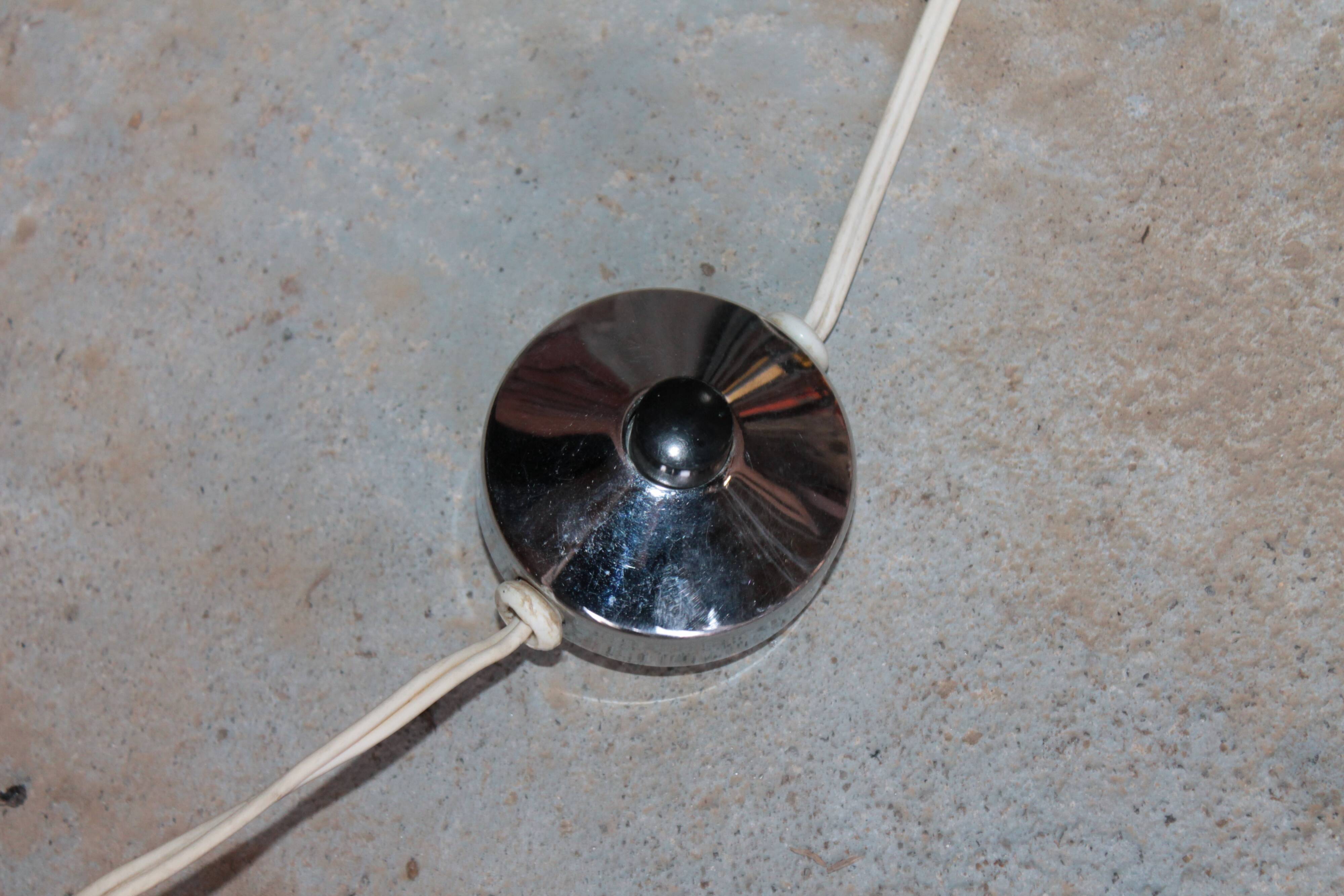 Lampadaire vintage chromé Murano Mazzega