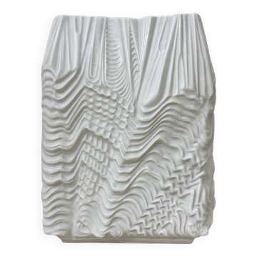 Rare Large Porcelain Rare White ‘Kaskade’ Vase – Martin Freyer for Rosentha