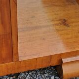 Art deco dressing table in golden blond mahogany from the 30s