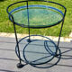 Vintage round service 70 glass trays