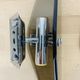Pair of sconces smoked glass and chrome 70s