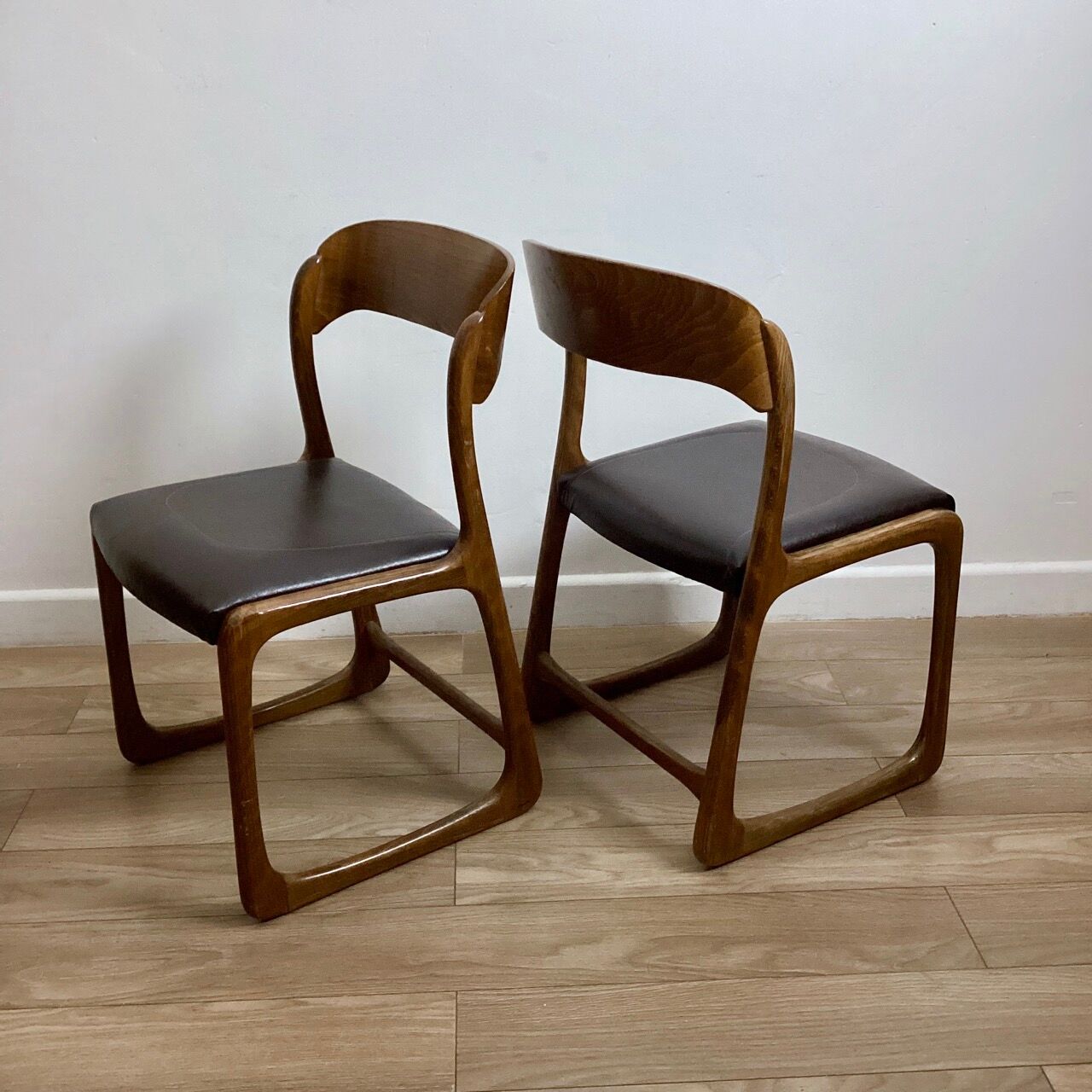Pair of Baumann Sleigh chairs